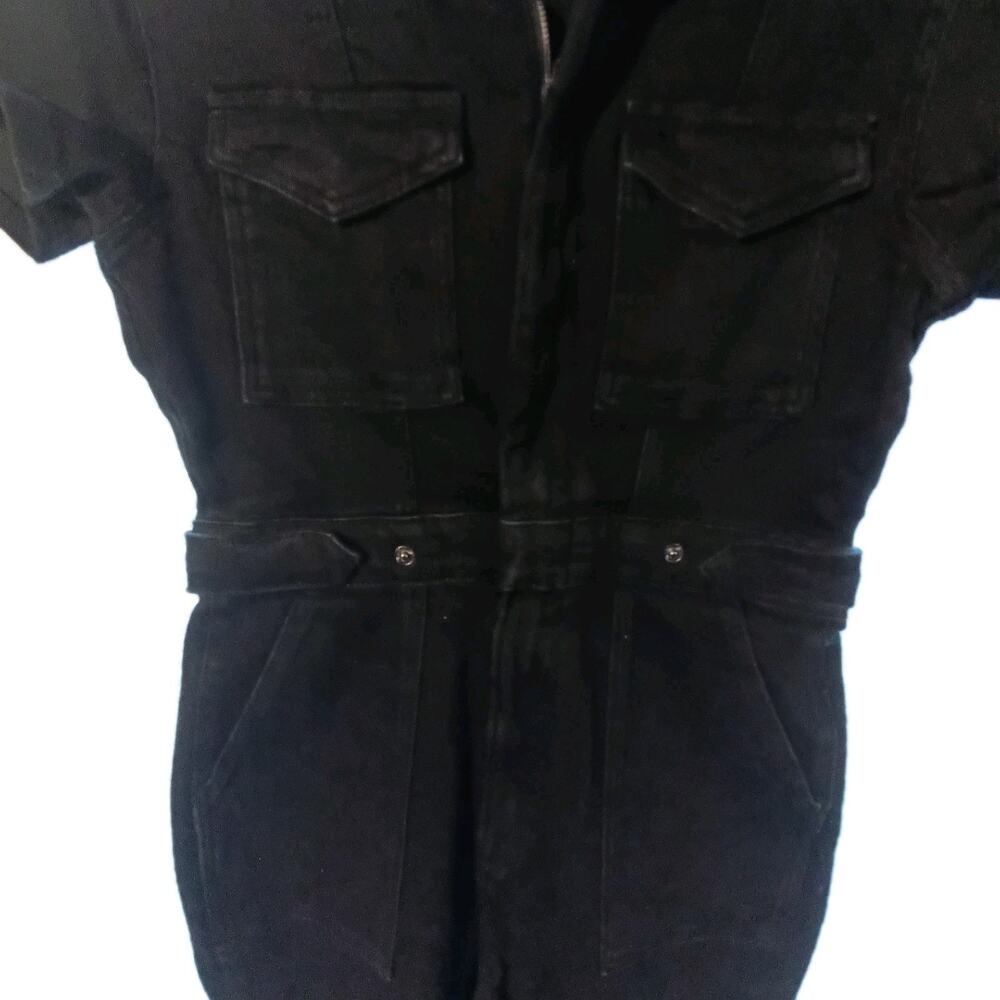 Good American Denim Jumpsuit SZ M Utility Workwear Acubi Cowgirl Western Casual - Picture 2 of 6